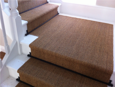 Sisal carpet on stairs